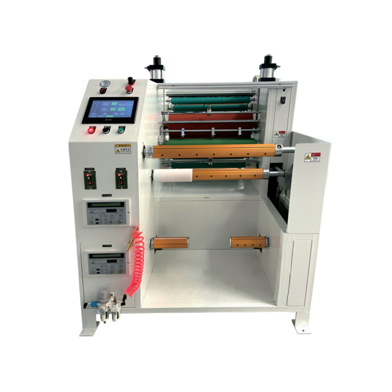 What are the significant advantages of a film roll-to-roll heating laminating machine in terms of energy consumption and space utilization?